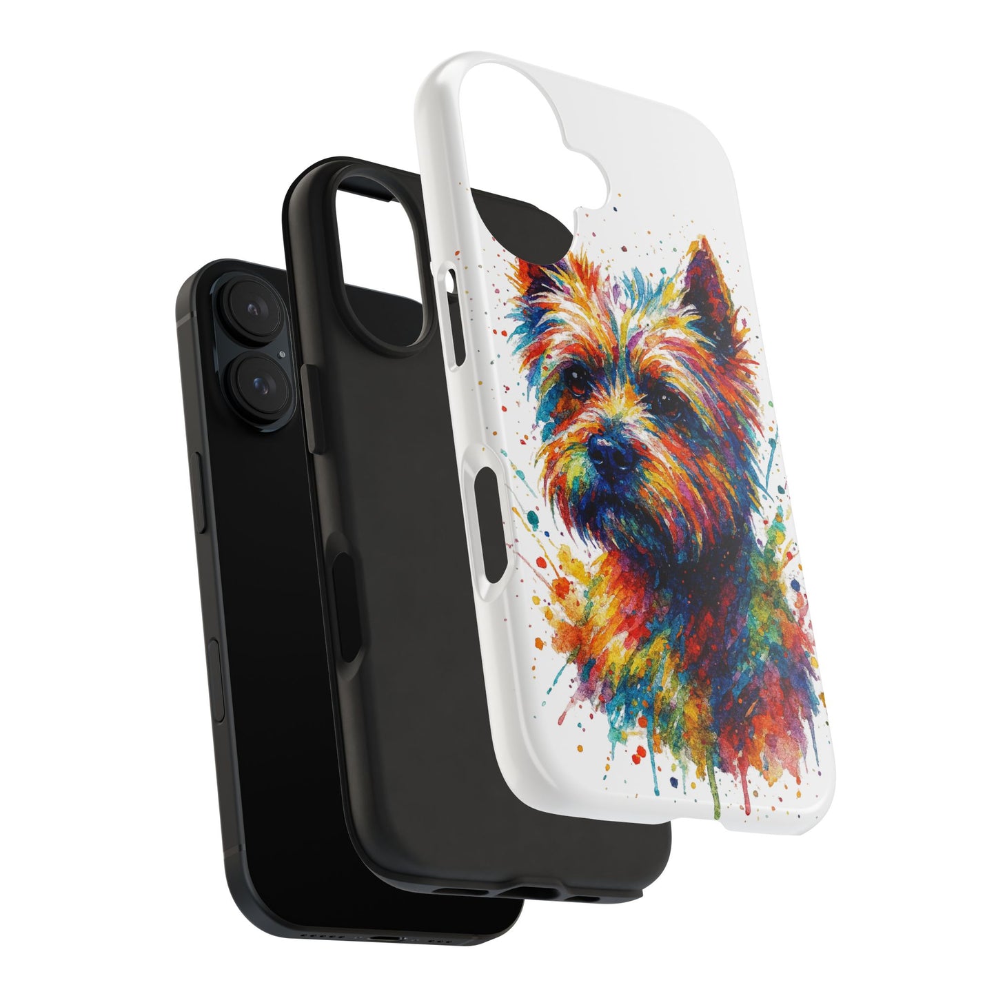 Westie Portrait Splatter-Style Abstract Cell Phone Case