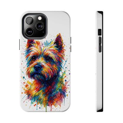 Westie Portrait Splatter-Style Abstract Cell Phone Case