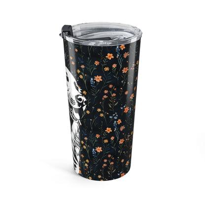 Personalized Golden Retriever Flowers Tumbler, 20oz