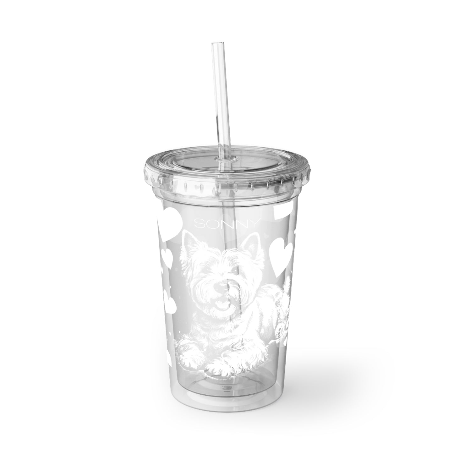 Westie Heart Suave Acrylic Cup