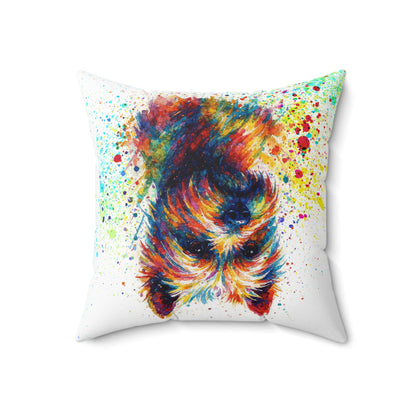 Westie Abstract Portrait Pillow Spun Polyester Square Pillow