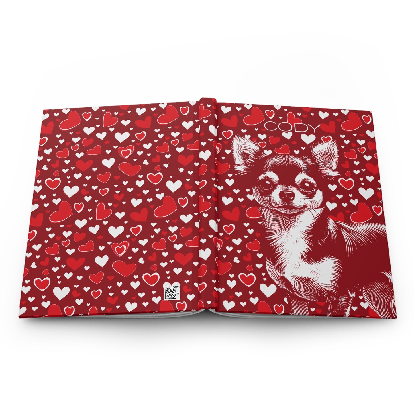 Chihuahua Hearts Hardcover Journal