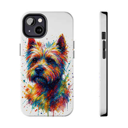 Westie Portrait Splatter-Style Abstract Cell Phone Case