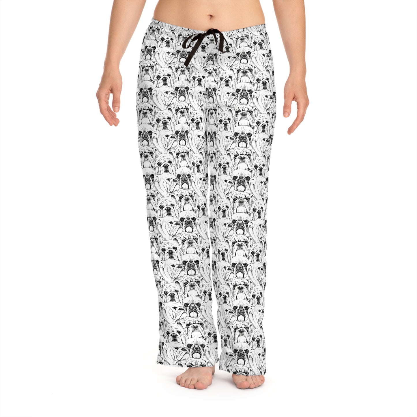 Bulldog Faces Women's Pajama Pants