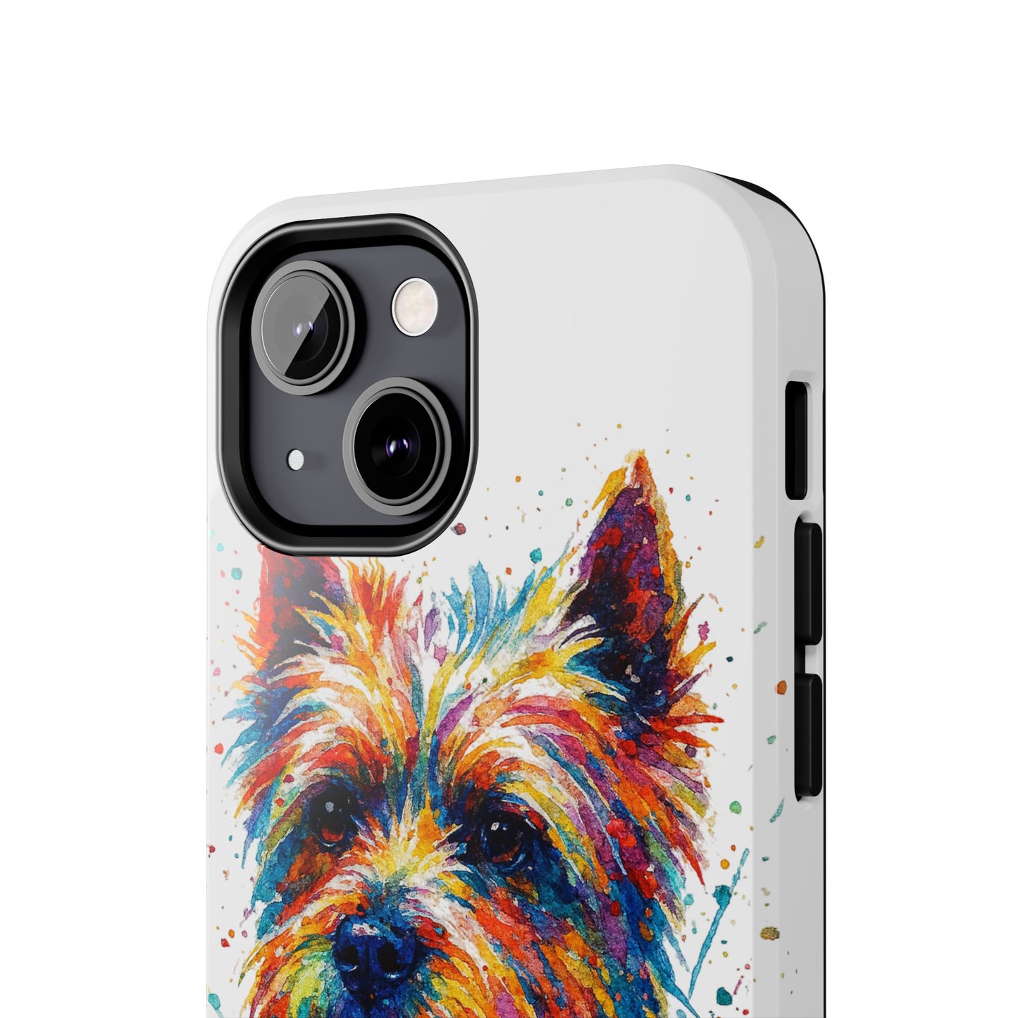 Westie Portrait Splatter-Style Abstract Cell Phone Case
