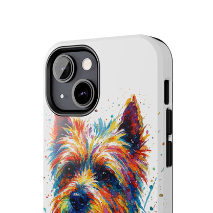 Westie Portrait Splatter-Style Abstract Cell Phone Case