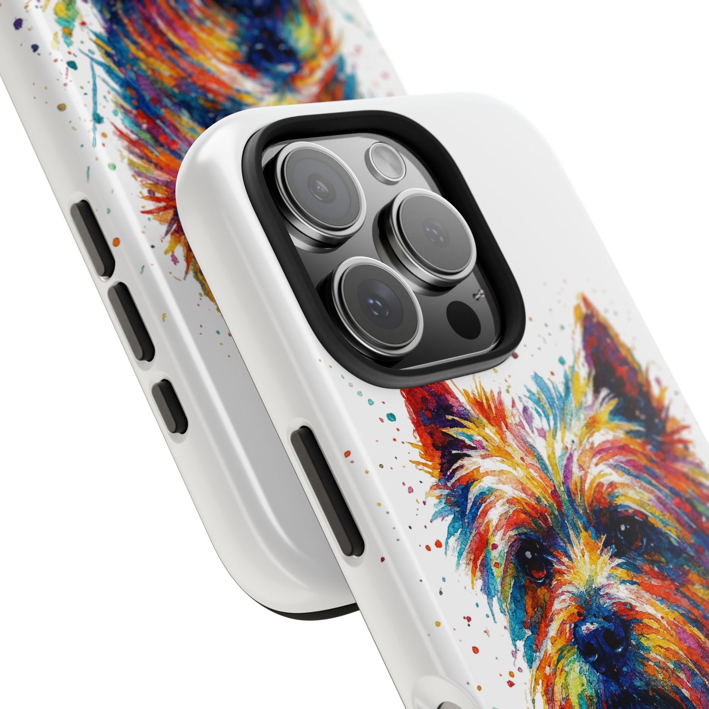 Westie Portrait Splatter-Style Abstract Cell Phone Case