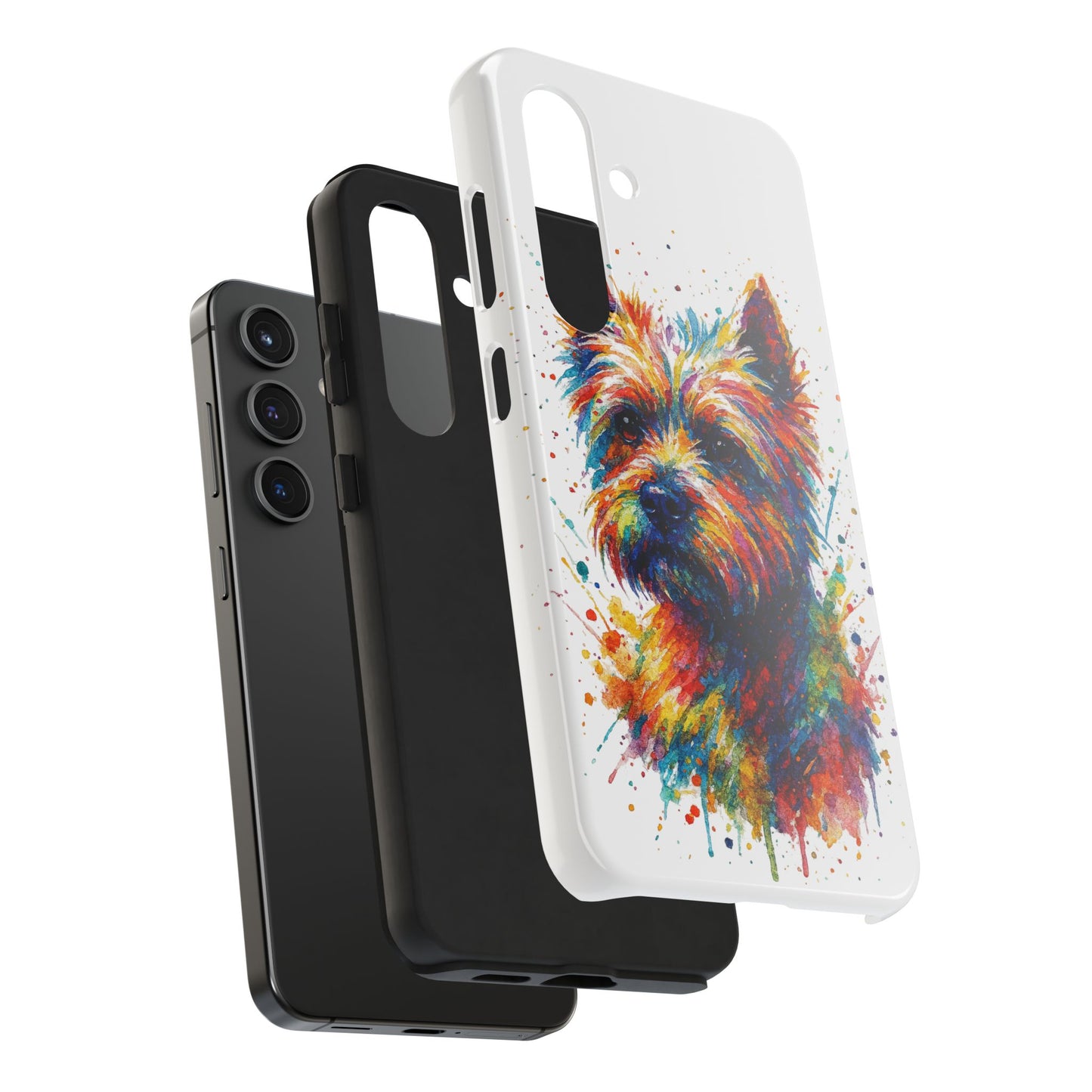 Westie Portrait Splatter-Style Abstract Cell Phone Case