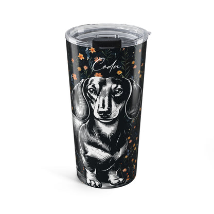 Dachshund Flowers Tumbler, 20oz