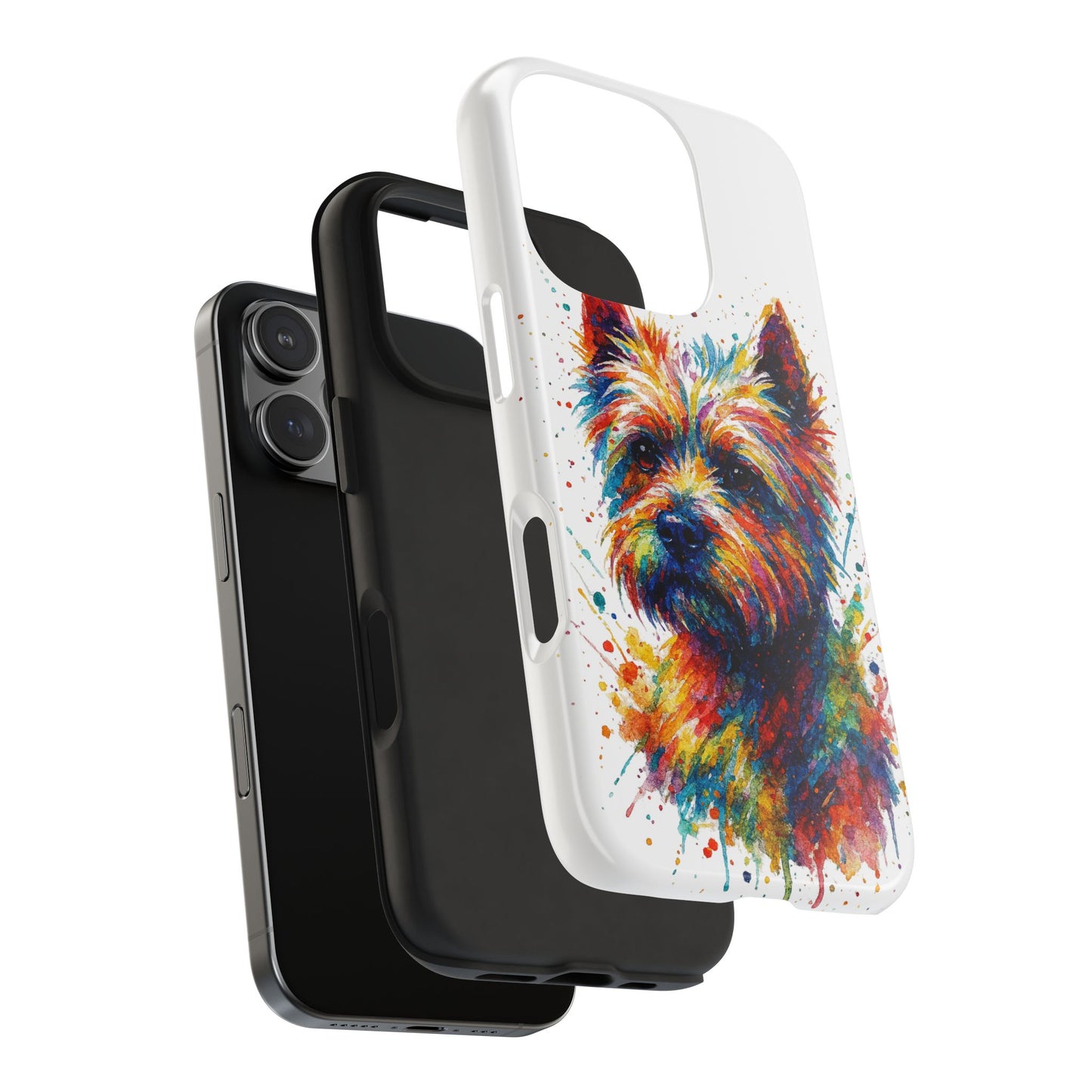 Westie Portrait Splatter-Style Abstract Cell Phone Case