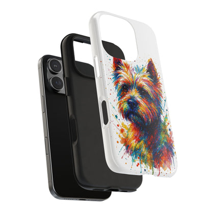 Westie Portrait Splatter-Style Abstract Cell Phone Case