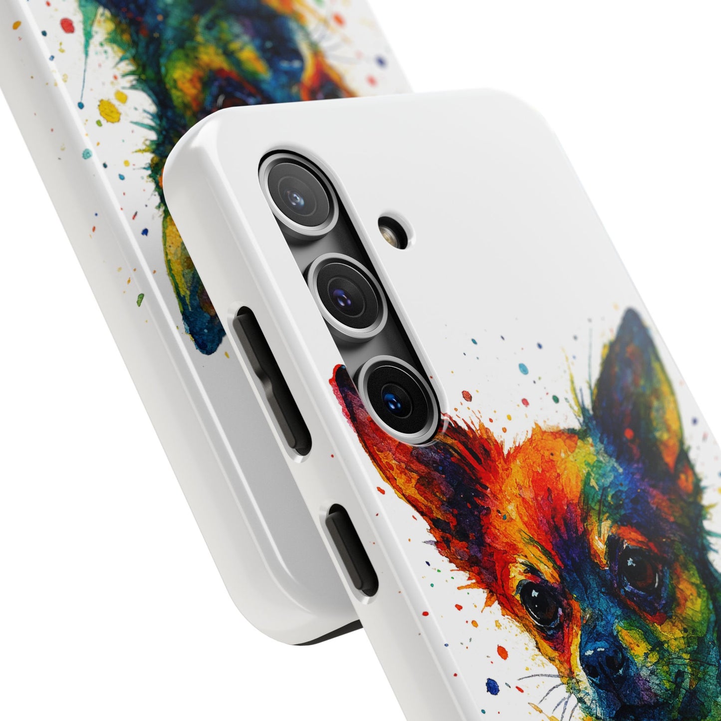 Chihuahua Portrait Splatter-Style Abstract Cell Phone Case