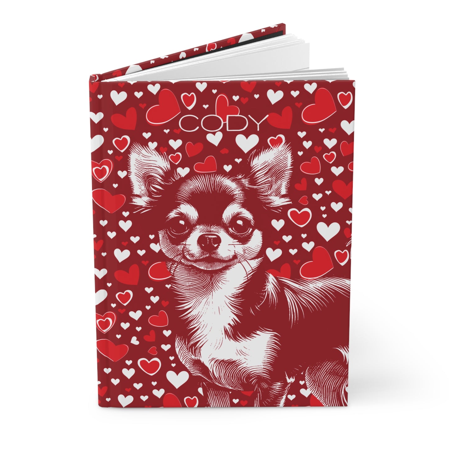 Chihuahua Hearts Hardcover Journal