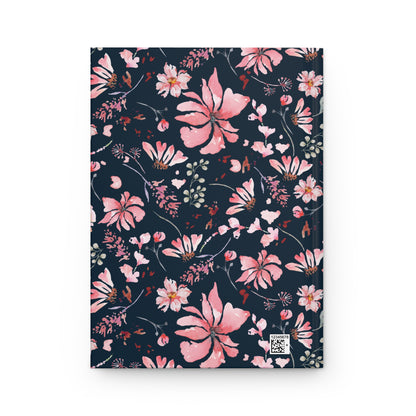 Cavalier King Charles Spaniel Flowers Hardcover Journal