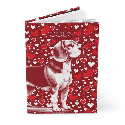 Beagle Hearts Hardcover Journal