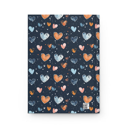 Cavalier King Charles Spaniel Hearts Hardcover Journal