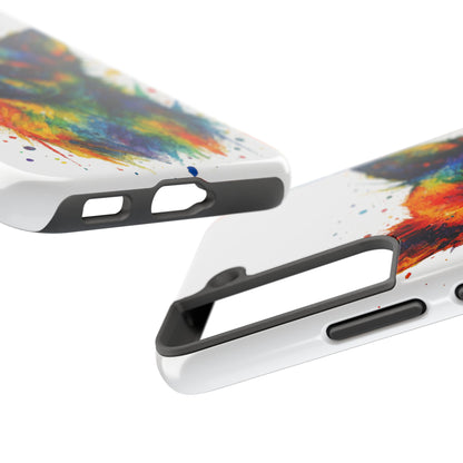 Chihuahua Portrait Splatter-Style Abstract Cell Phone Case