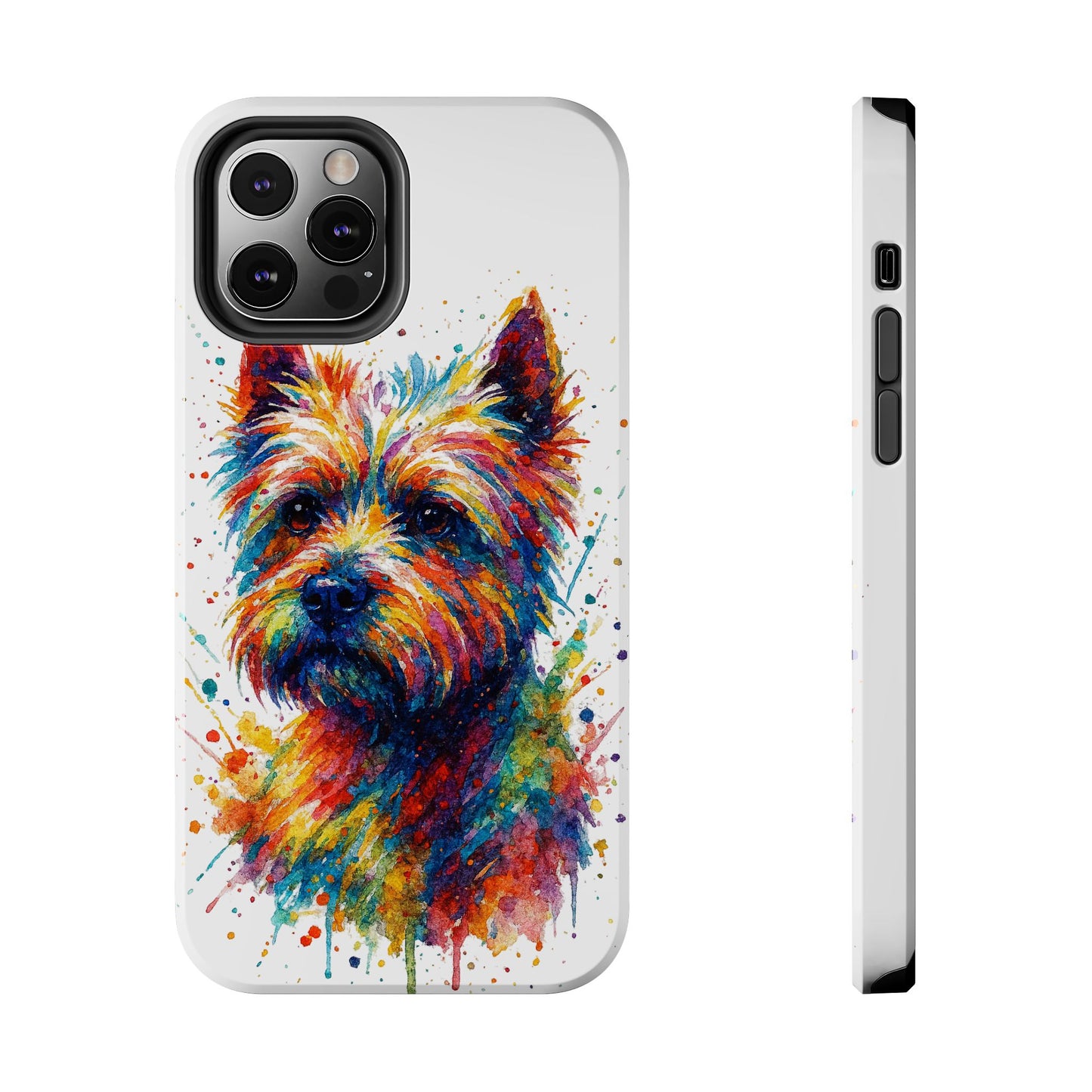 Westie Portrait Splatter-Style Abstract Cell Phone Case