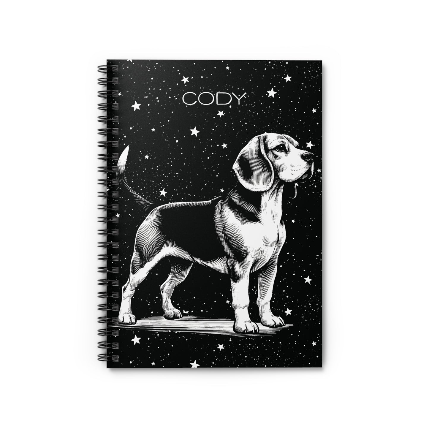 Beagle Starry Night Sky Spiral Notebook