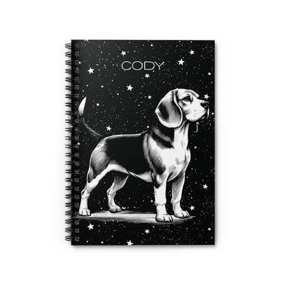 Beagle Starry Night Sky Spiral Notebook