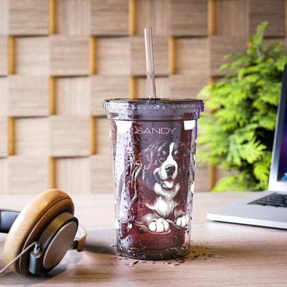 Bernese Mountain Dog Heart Suave Acrylic Cup