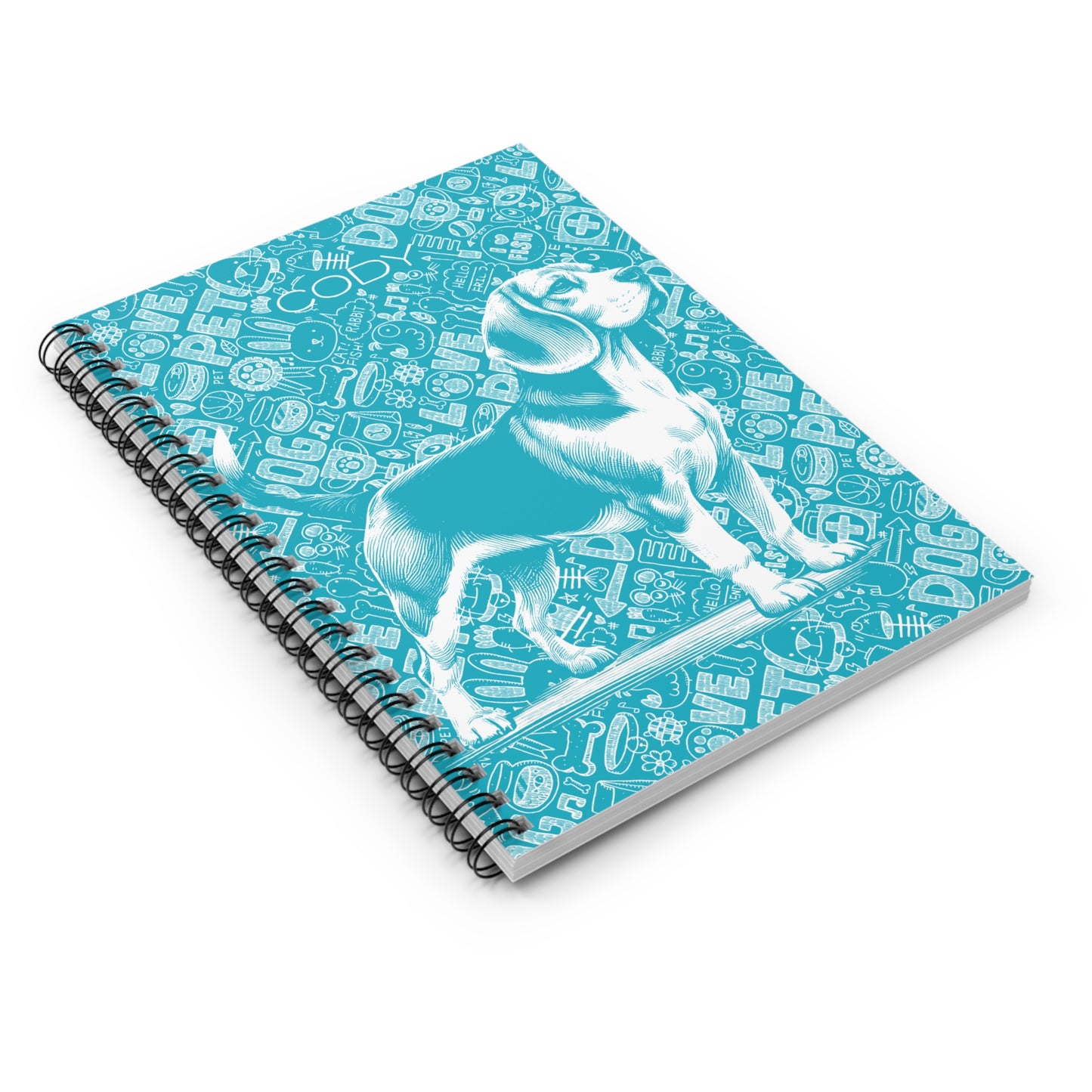 Beagle Doodle Spiral Notebook