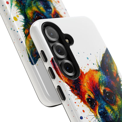 Chihuahua Portrait Splatter-Style Abstract Cell Phone Case