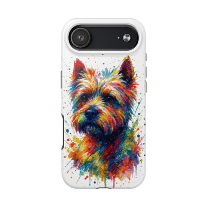 Westie Portrait Splatter-Style Abstract Cell Phone Case