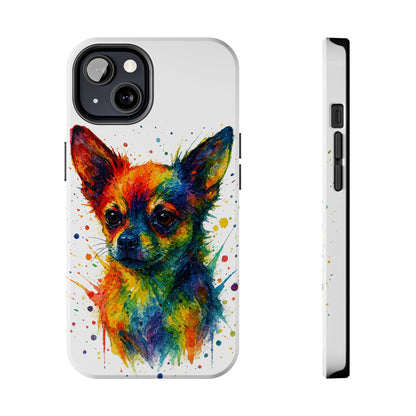 Chihuahua Portrait Splatter-Style Abstract Cell Phone Case
