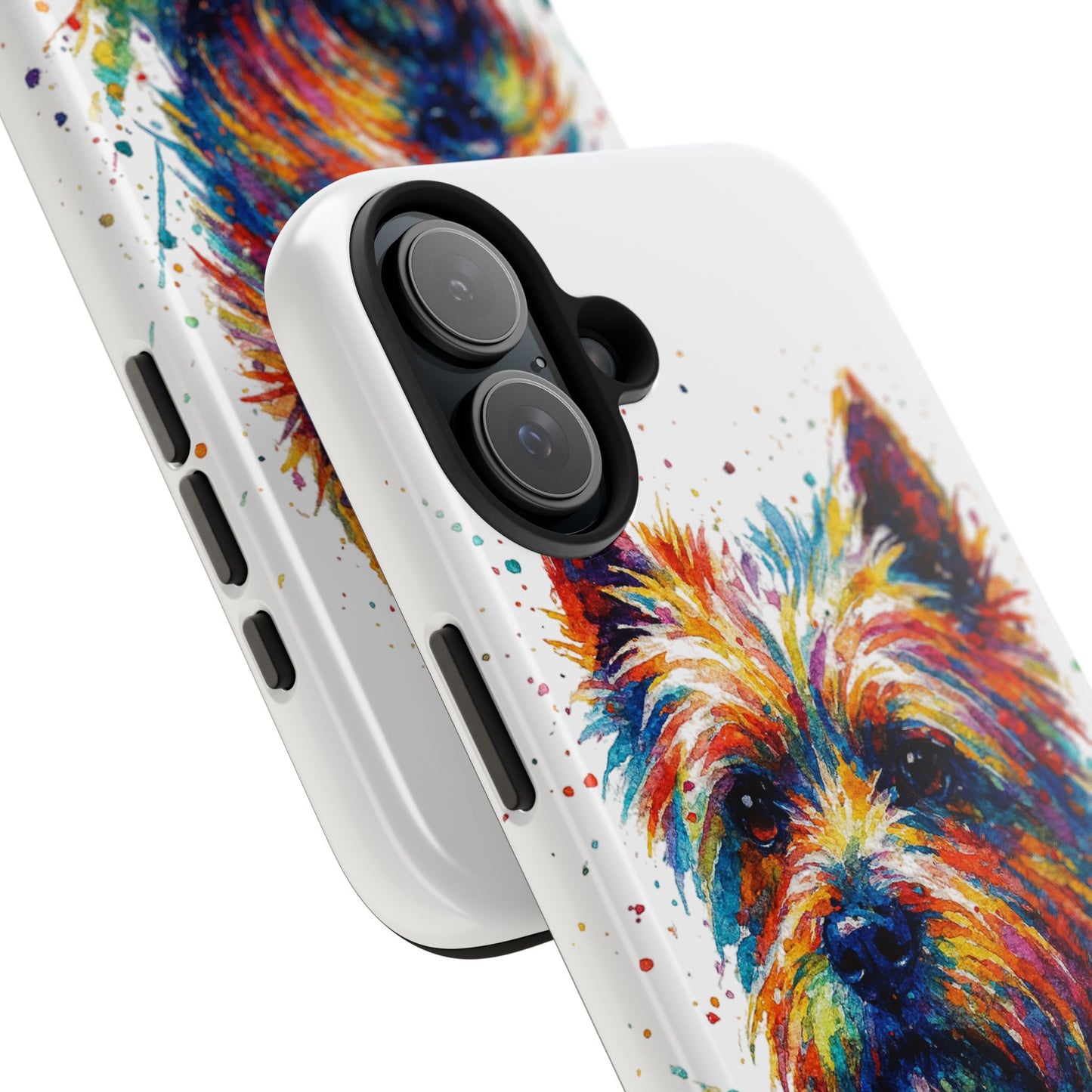 Westie Portrait Splatter-Style Abstract Cell Phone Case