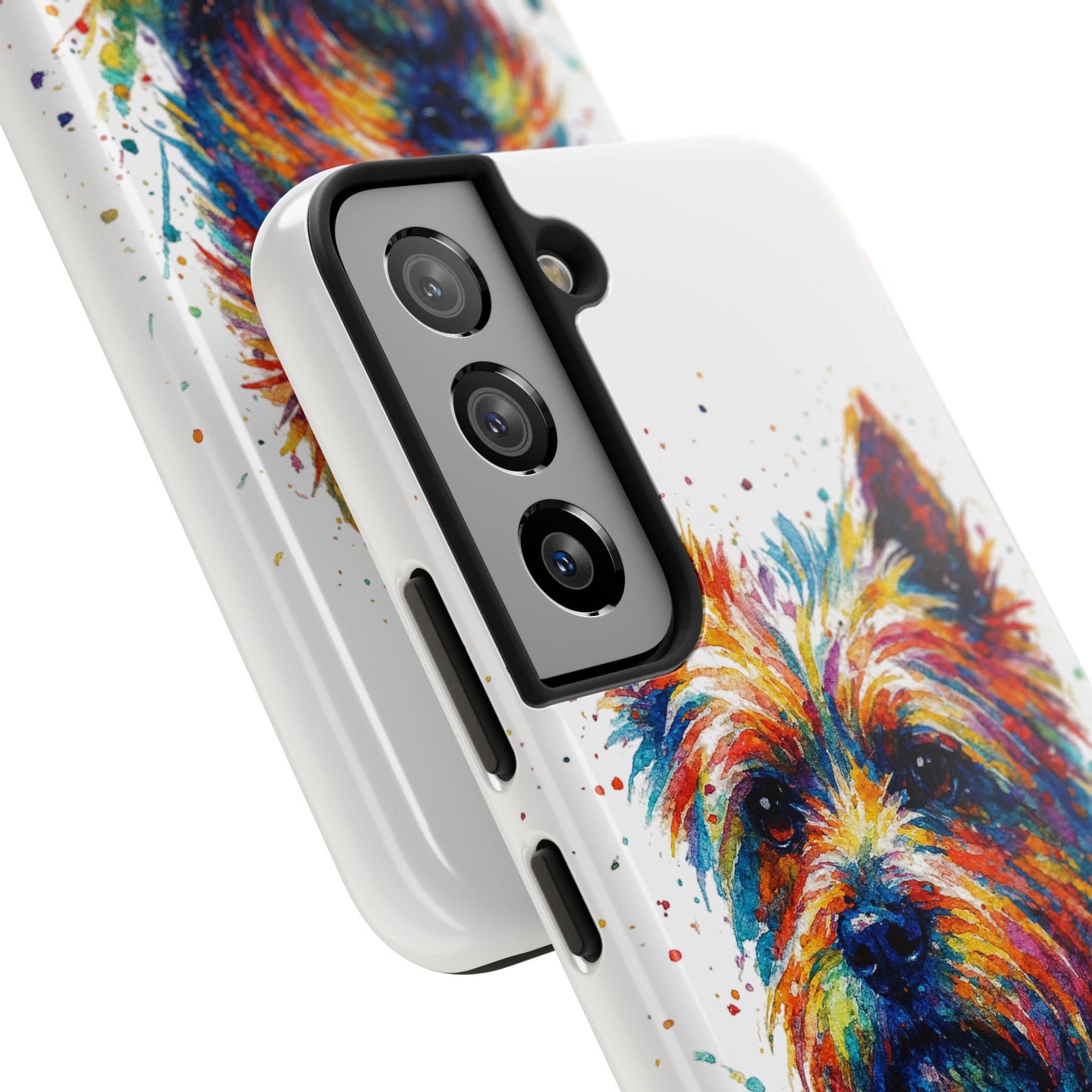 Westie Portrait Splatter-Style Abstract Cell Phone Case