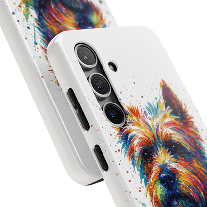 Westie Portrait Splatter-Style Abstract Cell Phone Case