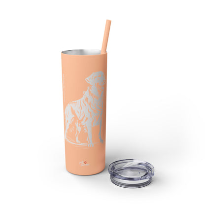 Golden Retriever Skinny Tumbler with Straw, 20oz