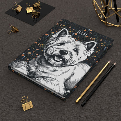 Westie Floral Hardcover Journal