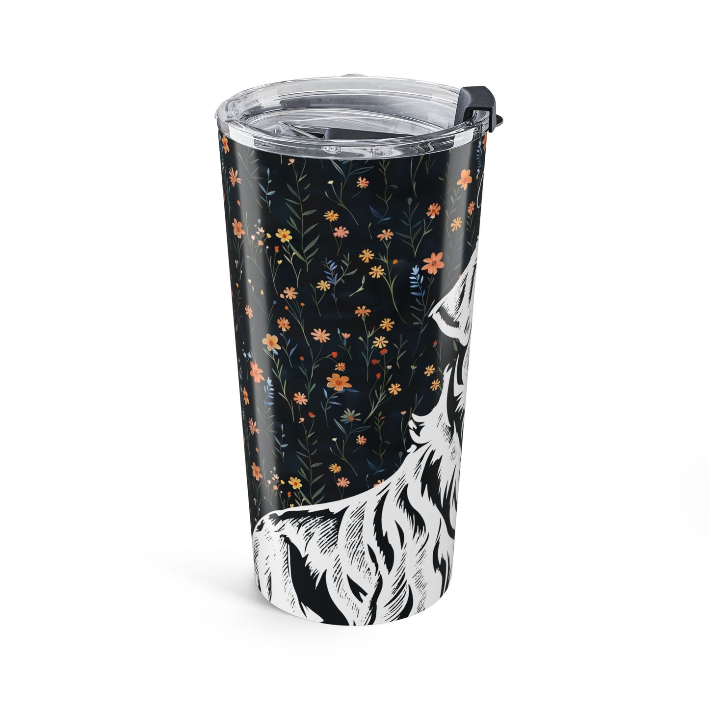 Personalized Golden Retriever Flowers Tumbler, 20oz