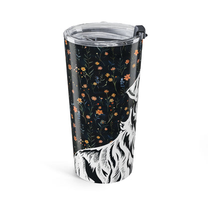 Personalized Golden Retriever Flowers Tumbler, 20oz