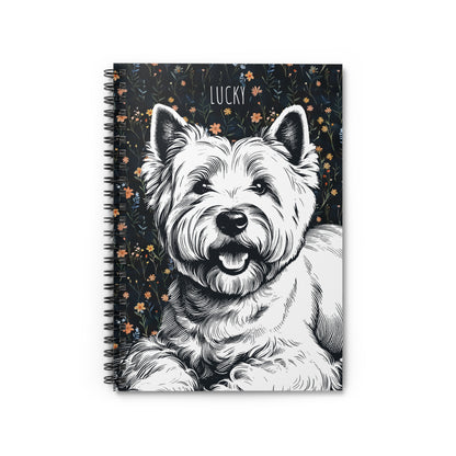 Westie Floral Spiral Notebook
