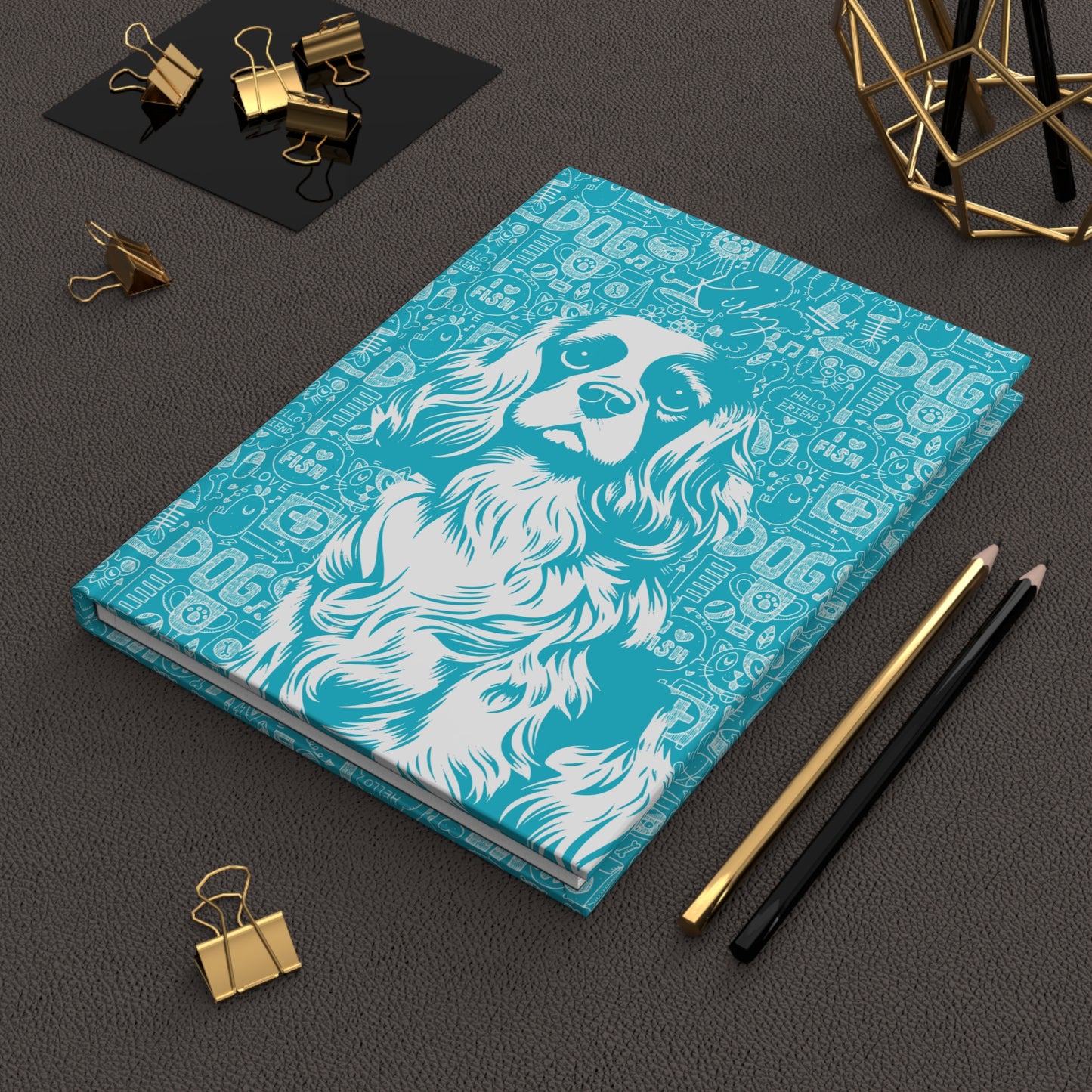 Cavalier King Charles Spaniel Doodle Hardcover Journal