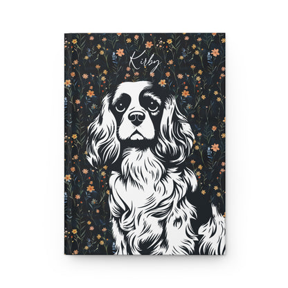Cavalier King Charles Spaniel Flowers Hardcover Journal