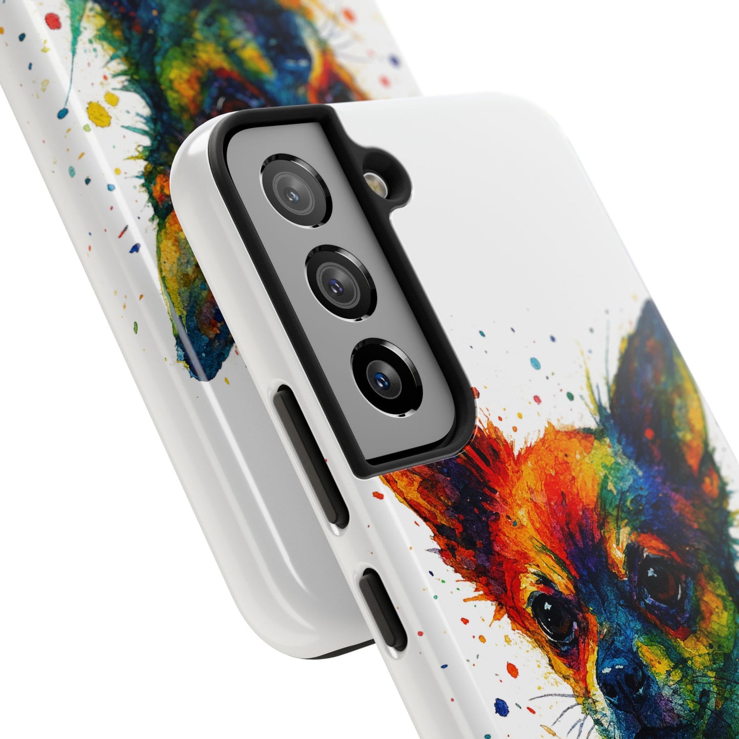 Chihuahua Portrait Splatter-Style Abstract Cell Phone Case