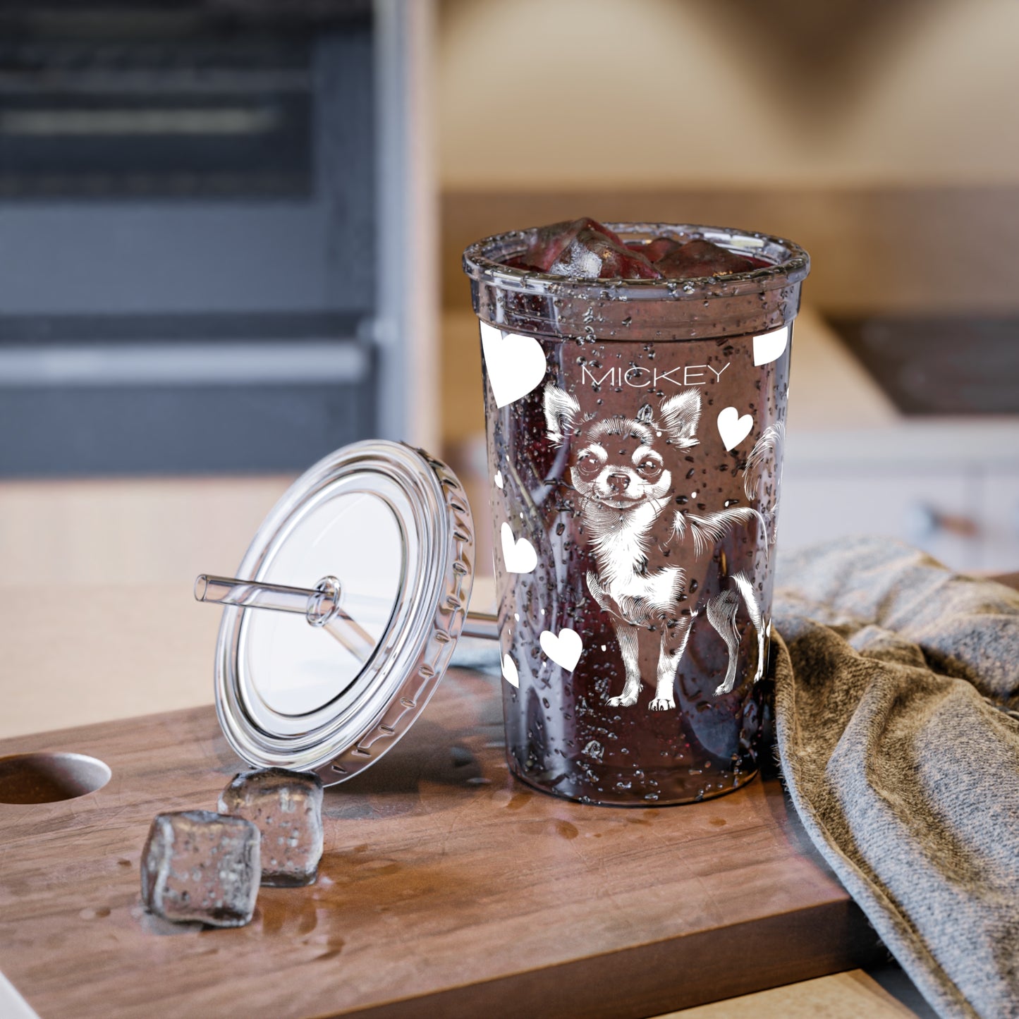 Chihuahua Heart Suave Acrylic Cup