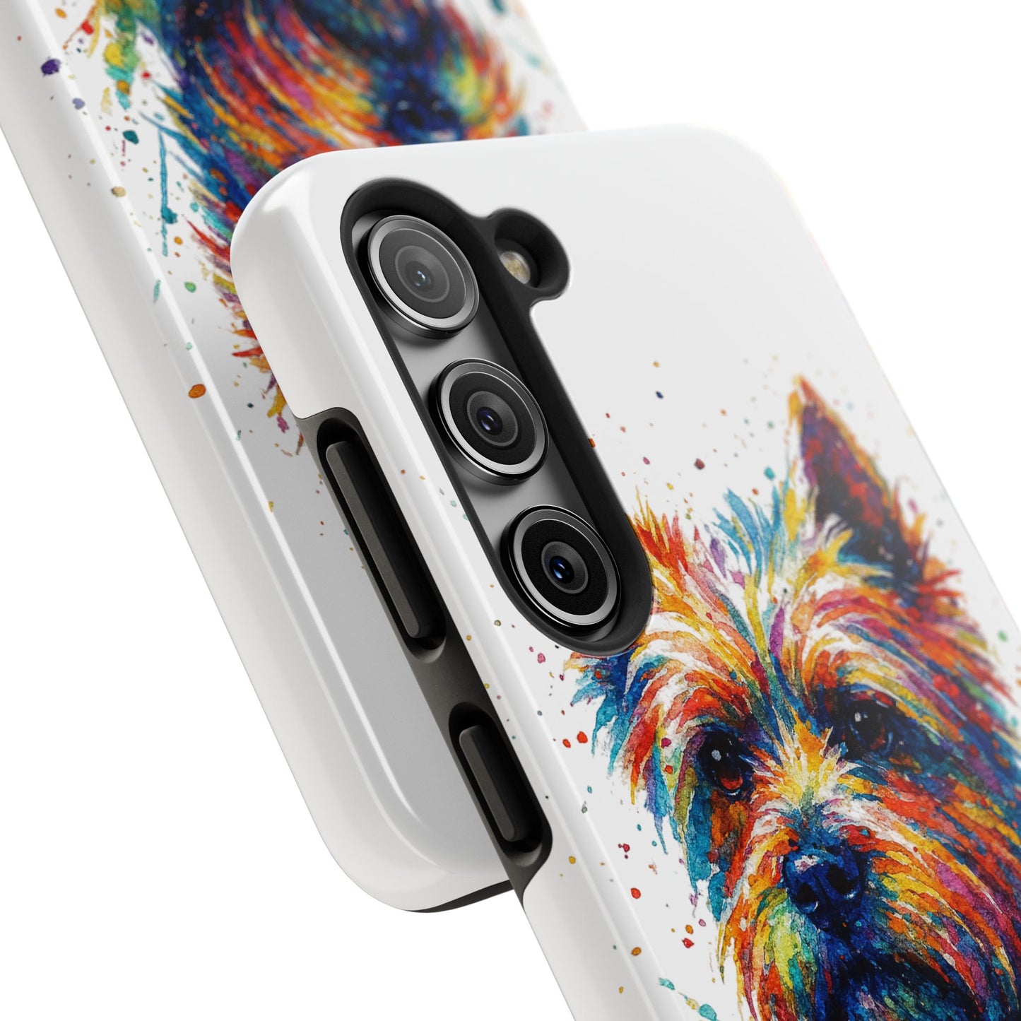 Westie Portrait Splatter-Style Abstract Cell Phone Case