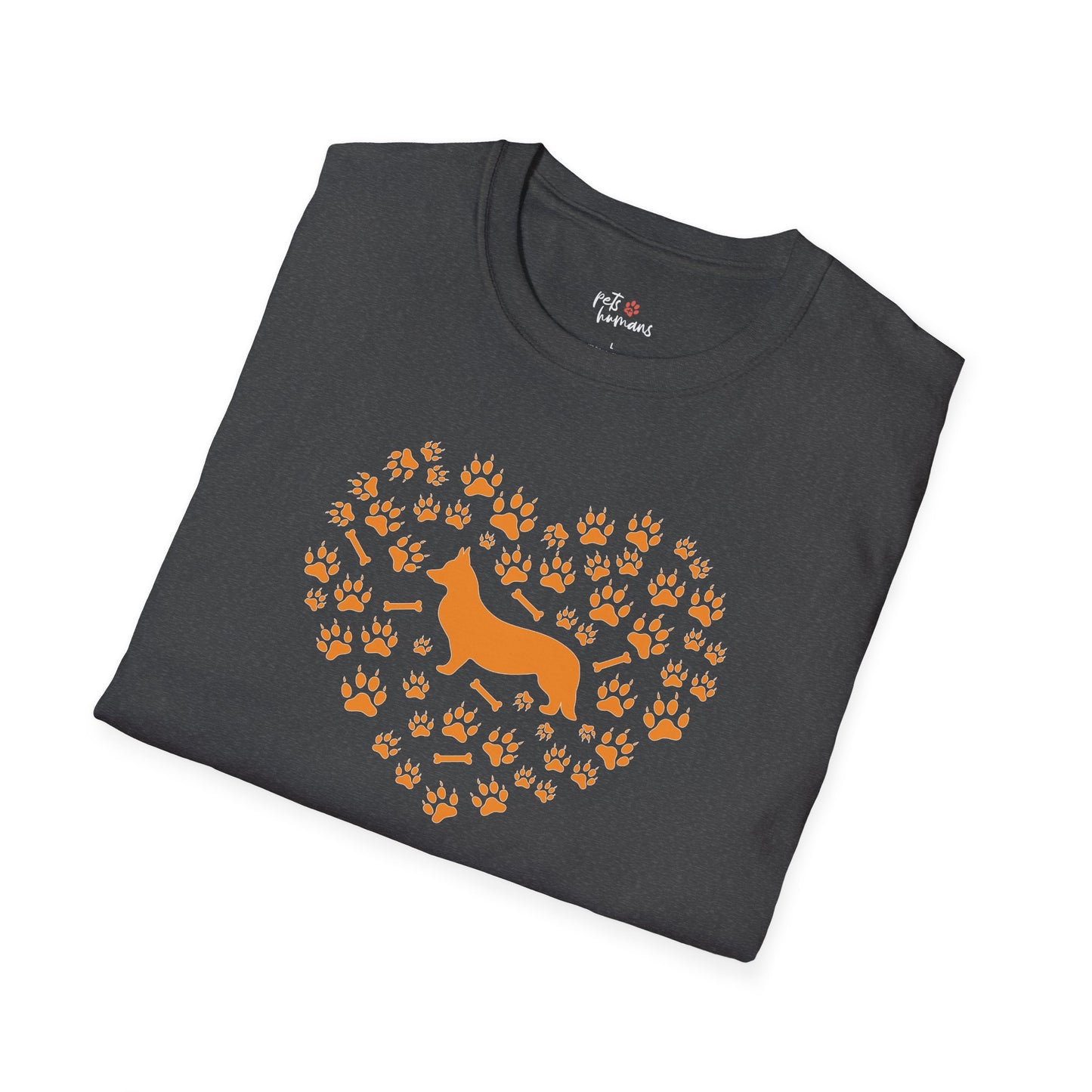 Corgi Heart Unisex Softstyle T-Shirt