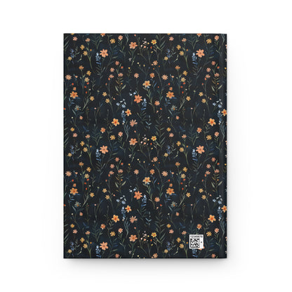 Cavalier King Charles Spaniel Flowers Hardcover Journal