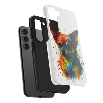 Chihuahua Portrait Splatter-Style Abstract Cell Phone Case