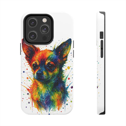 Chihuahua Portrait Splatter-Style Abstract Cell Phone Case