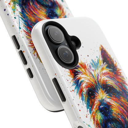 Westie Portrait Splatter-Style Abstract Cell Phone Case