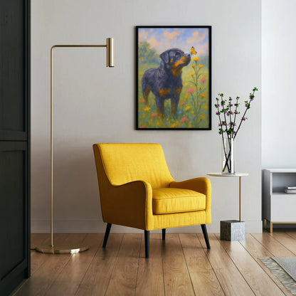Rottweiler Impressionist Portrait, Rotty Wall Art Print