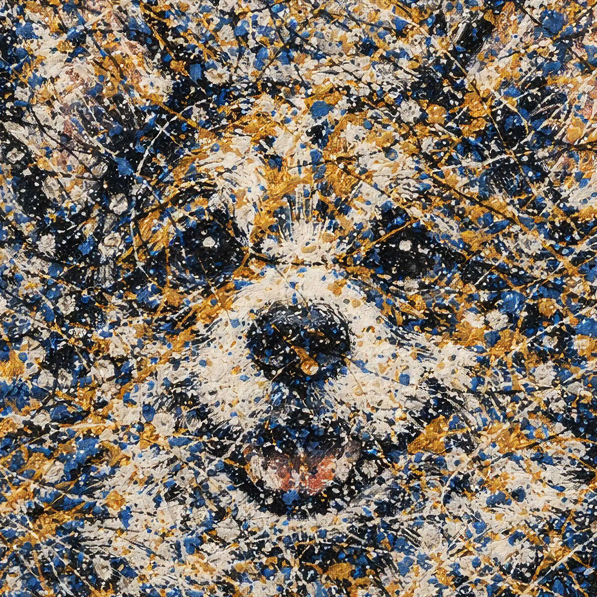 Corgi Pollock-Inspired Portrait, Wall Art Print