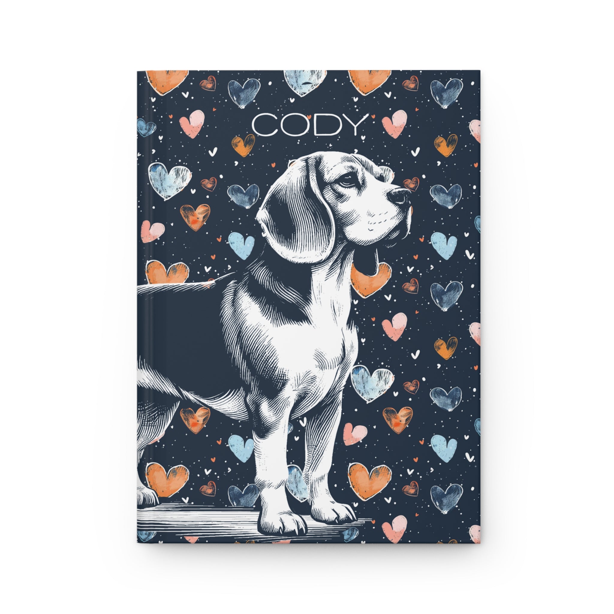 Beagle Hearts Hardcover Journal